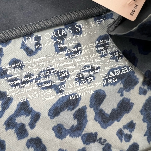 Victoria’s Secret Incredible Seamless Bikini Pantie Medium Gray Leopard - Picture 8 of 8